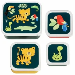 Lunch- & Snackboxen Tijger (4St) A Little Lovely Company