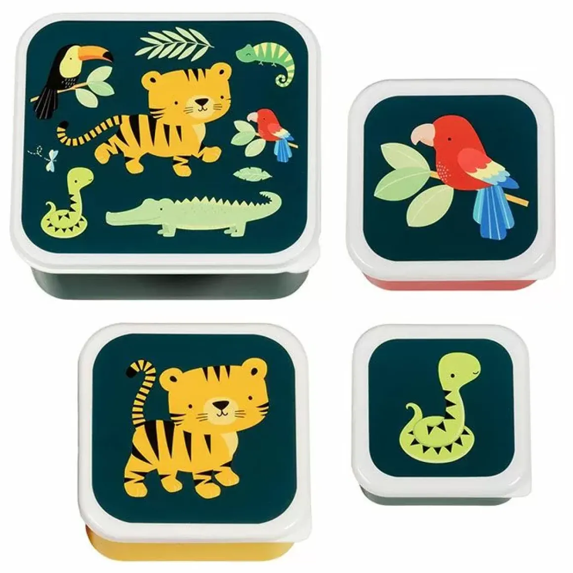 Lunch- & Snackboxen Tijger (4St) A Little Lovely Company