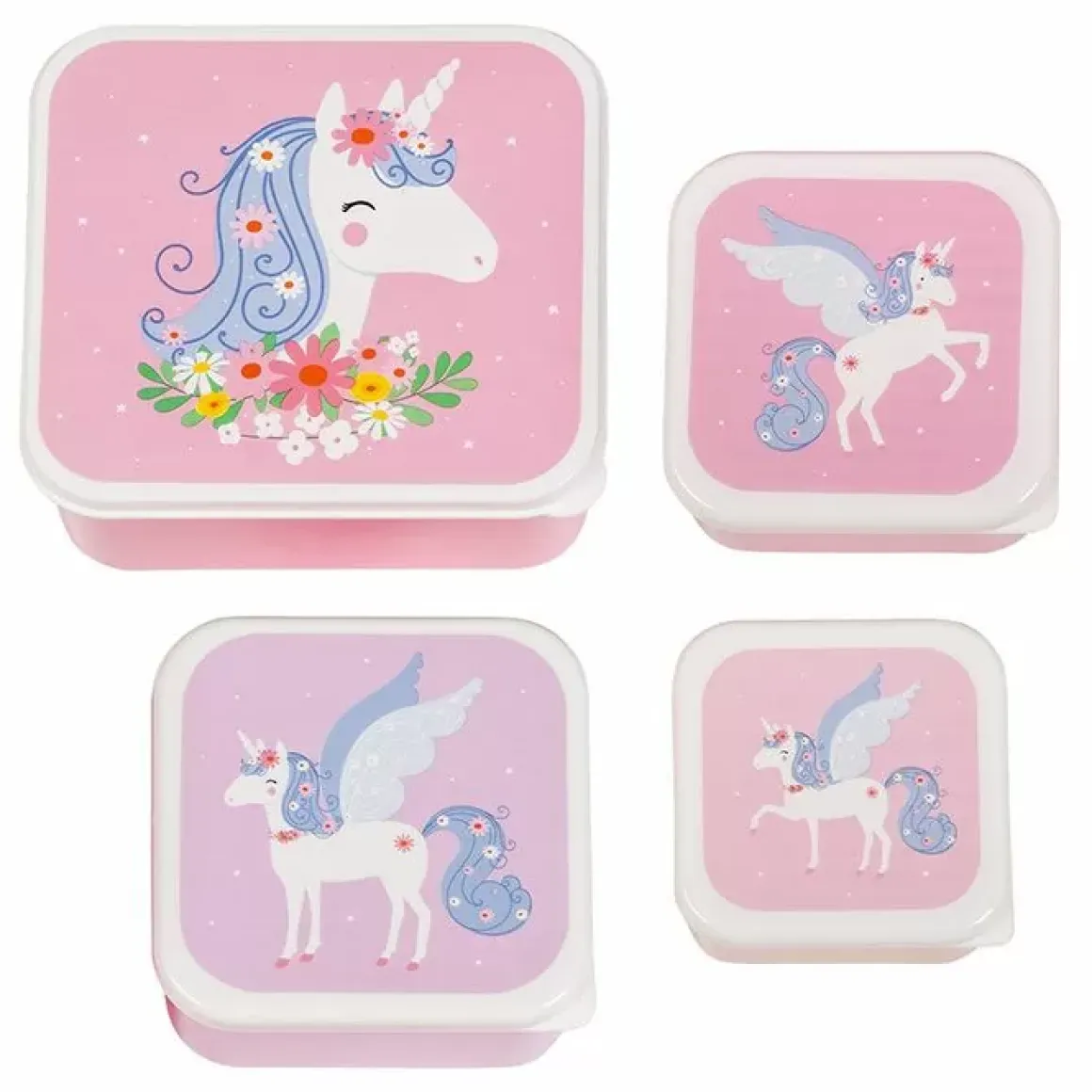 Lunch- & Snackboxen Unicorn (4St) A Little Lovely Company