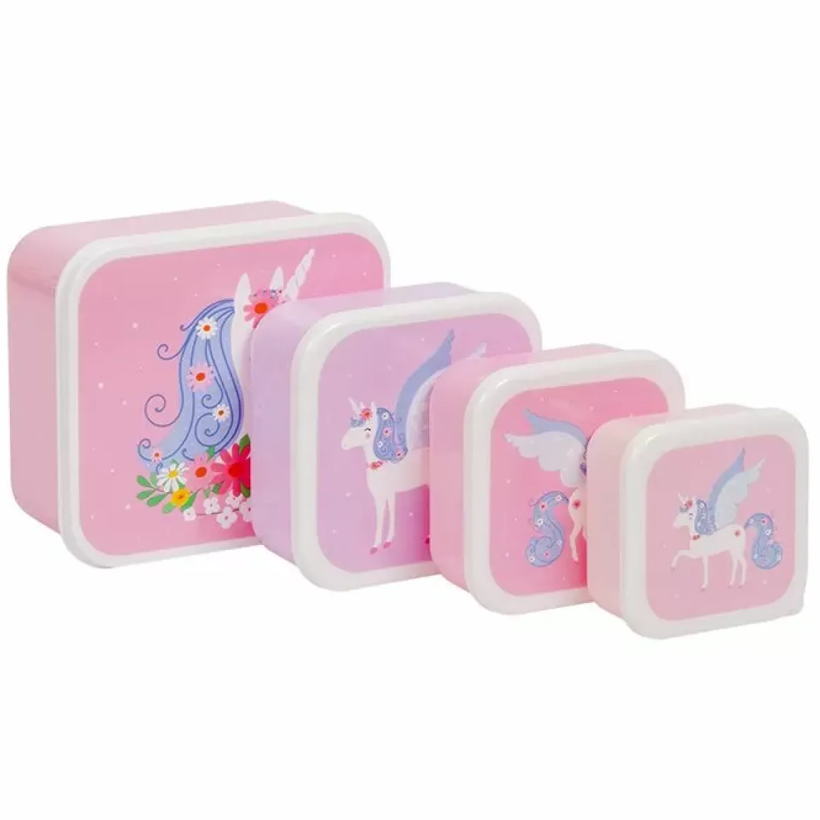 Lunch- & Snackboxen Unicorn (4St) A Little Lovely Company