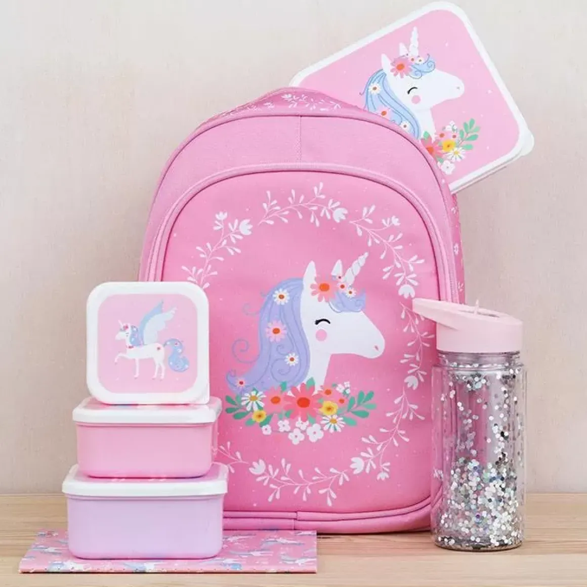 Lunch- & Snackboxen Unicorn (4St) A Little Lovely Company