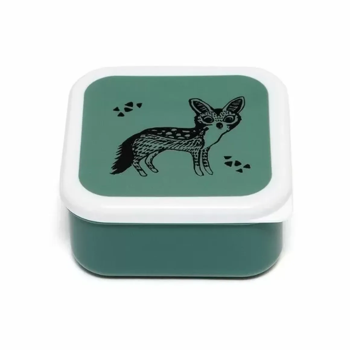 Lunchbox Set Black Animals Salie (3St) Petit Monkey