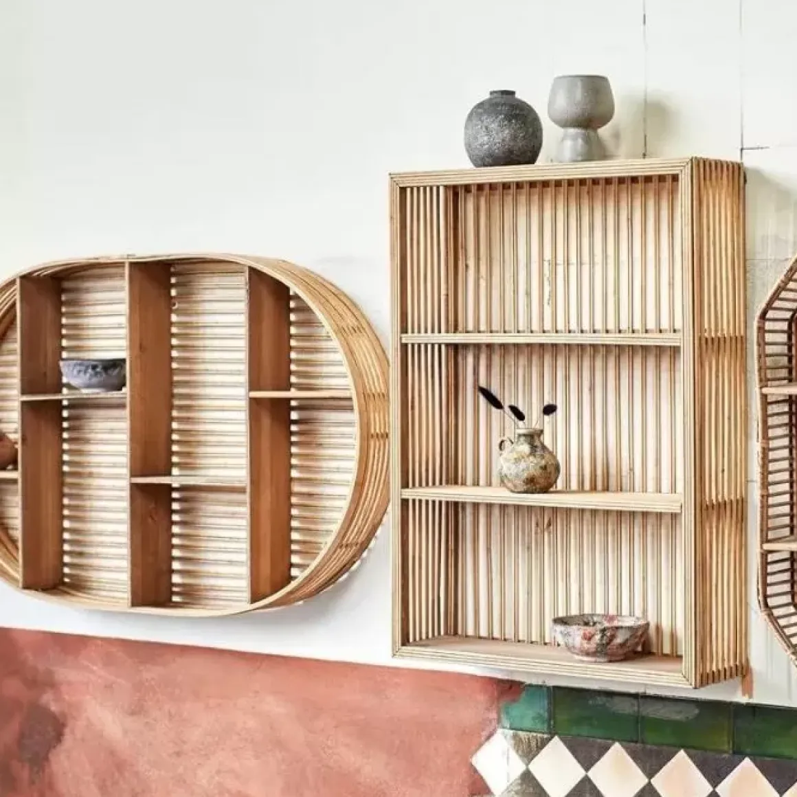 Madam Stoltz Wandrek Bamboe Rechthoek (71Cm)