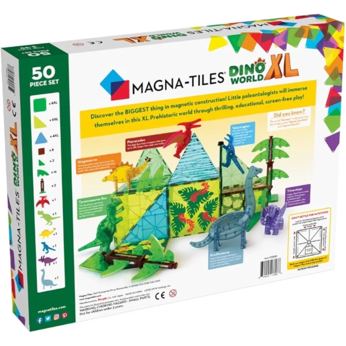 Magna Tiles Dino World Xl (50St)