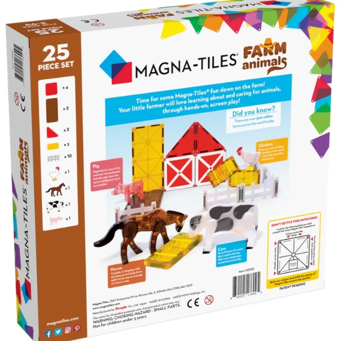 Magna Tiles Farm Animals (25St)