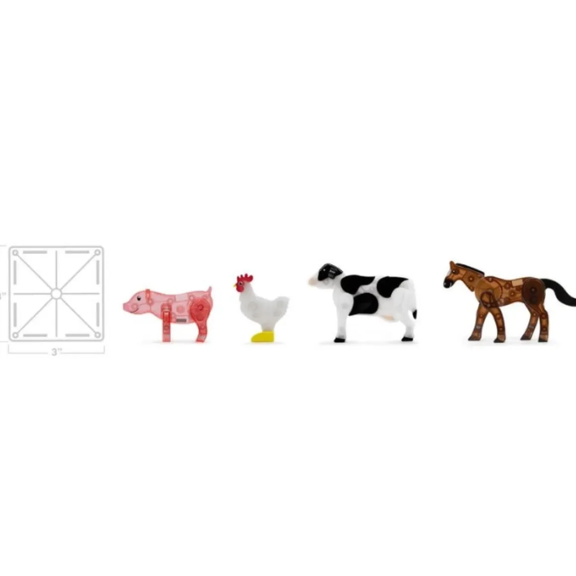 Magna Tiles Farm Animals (25St)