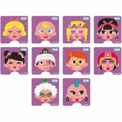 Magnetibook Gekke Gezichten Meisjes Janod