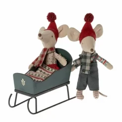 Maileg Miniatuur Slee Muis Groen