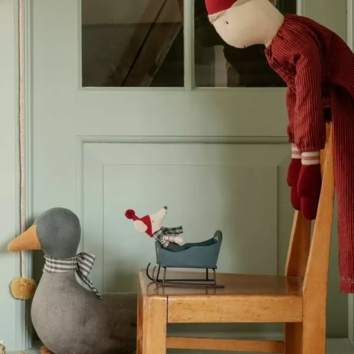 Maileg Miniatuur Slee Muis Groen