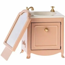 Maileg Miniatuur Wastafel Met Spiegel Dark Powder