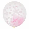 Mega Confetti Ballon Roze 60Cm House Of Gia