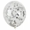 Mega Confetti Ballon Zilver 60Cm House Of Gia