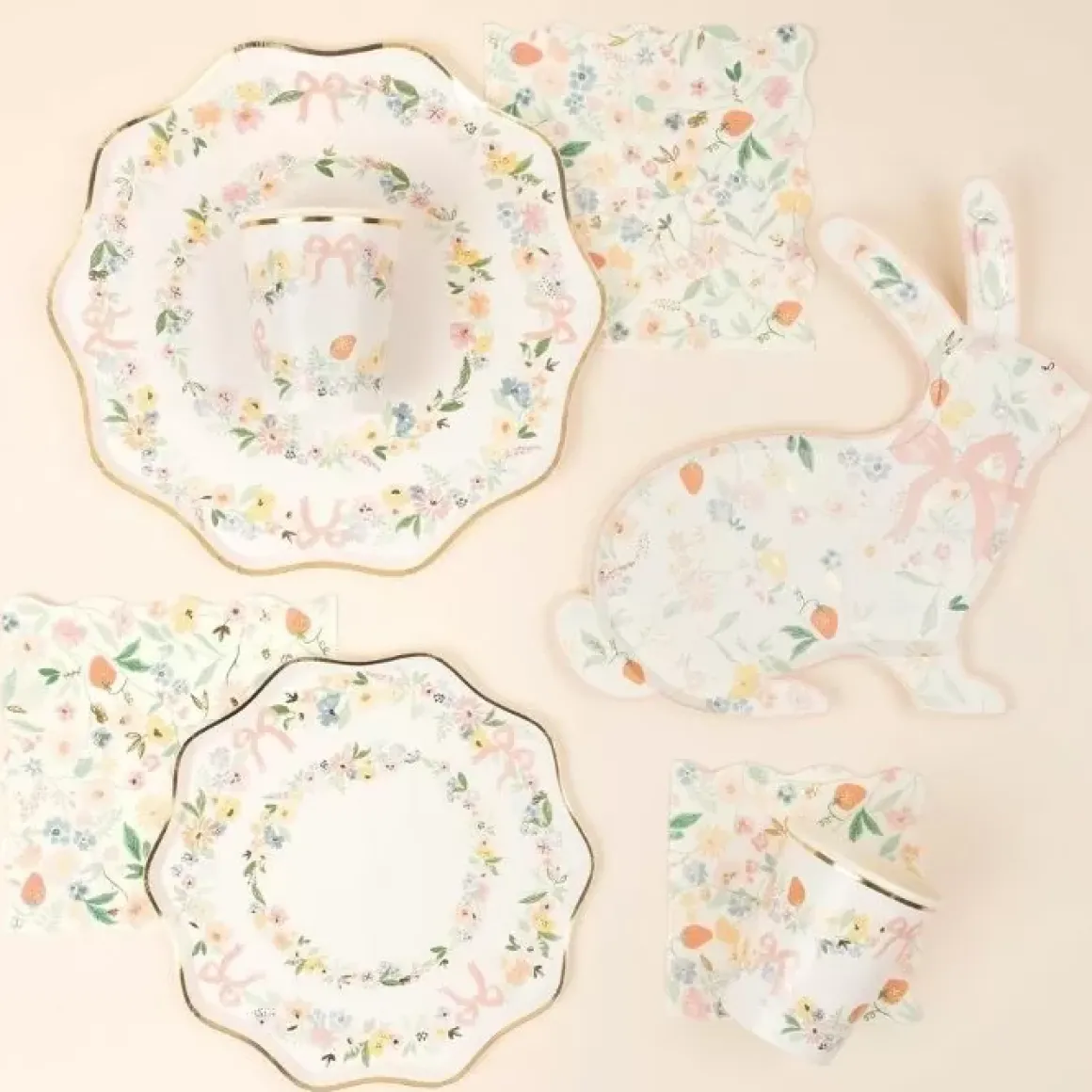 Meri Meri Elegant Floral Dinerborden (8St)