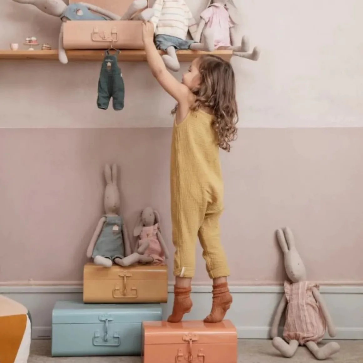 Metalen Kofferset Powder/Rose (2St) Maileg