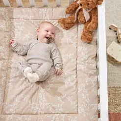 Meyco Boxkleed Branches Zand 80X100Cm - Perfect Voor Stijlvolle En Comfortabele Babykamers