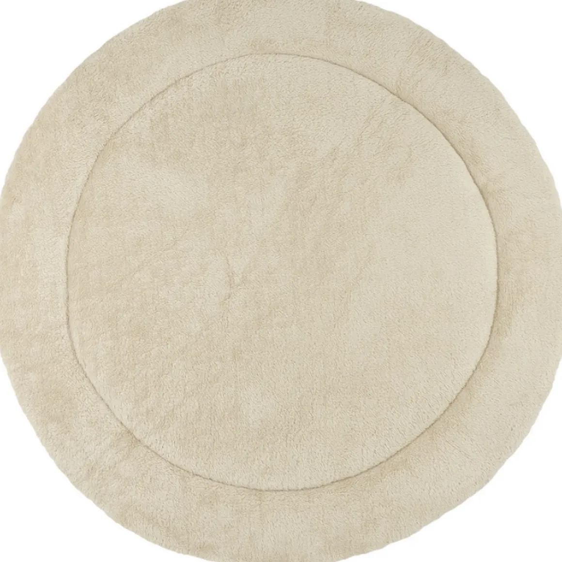 Meyco Boxkleed Rond Knit Basic Teddy Sand Melange 95Cm - Zachte En Stijlvolle Boxkleed Voor De Babykamer!