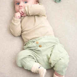 Meyco Boxkleed Rond Knit Basic Teddy Sand Melange 95Cm - Zachte En Stijlvolle Boxkleed Voor De Babykamer!