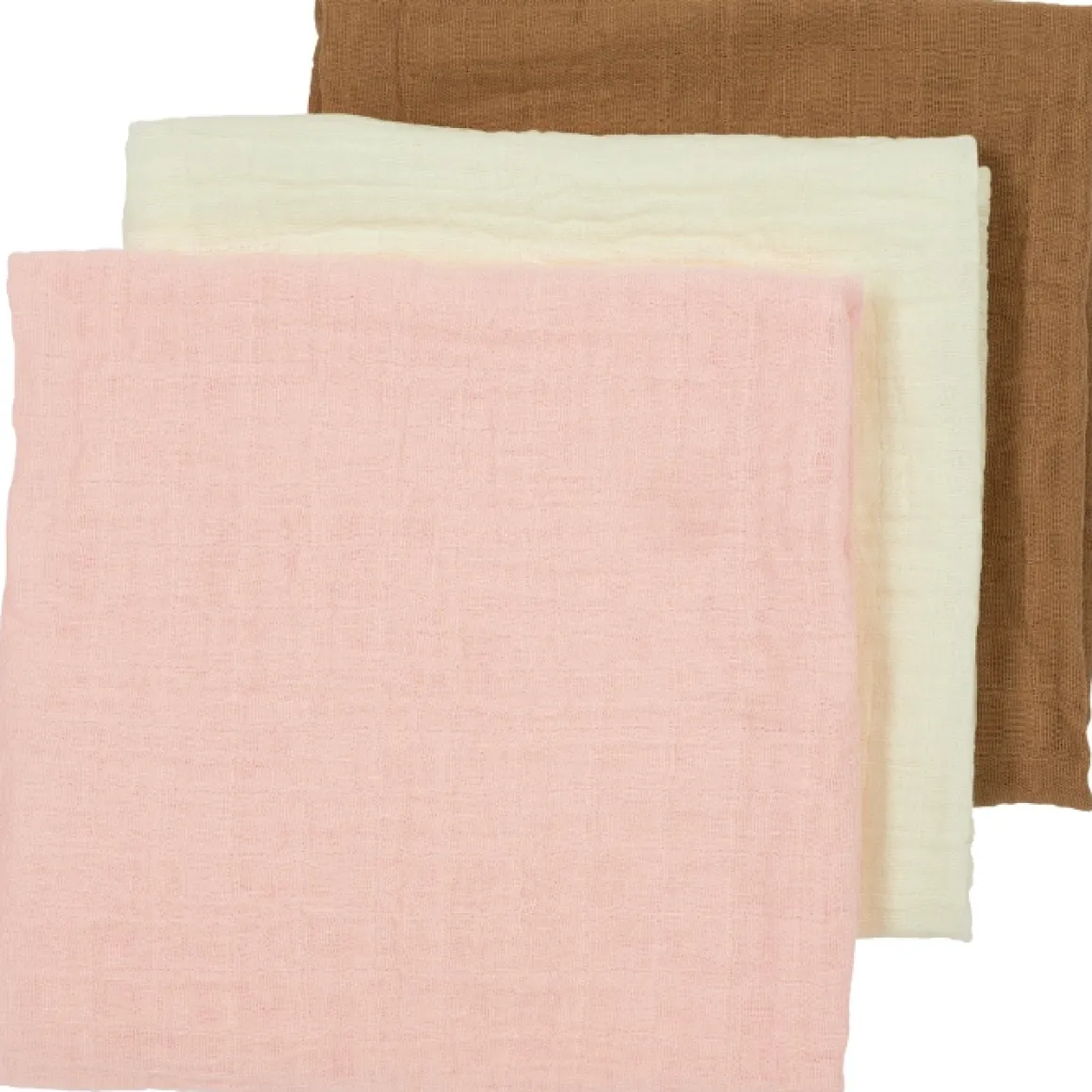 Meyco Hydrofiele Doek Uni Offwhite/Soft Pink/Toffee 70X70Cm