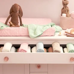 Meyco Hydrofiele Doek Uni Offwhite/Soft Pink/Toffee 70X70Cm