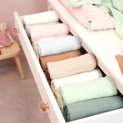 Meyco Hydrofiele Doek Uni Offwhite/Soft Pink/Toffee 70X70Cm