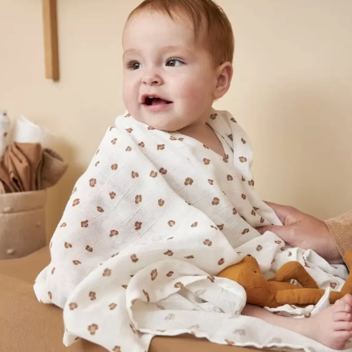 Meyco Hydrofiele Doeken Mini Panther Toffee (3St)