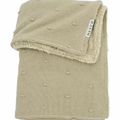 Meyco Ledikantdeken Mini Knots Fleece Sand