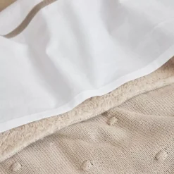 Meyco Ledikantdeken Mini Knots Fleece Sand