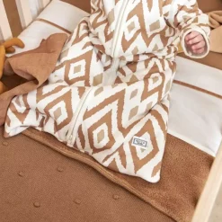 Meyco Ledikantdeken Mini Knots Fleece Toffee