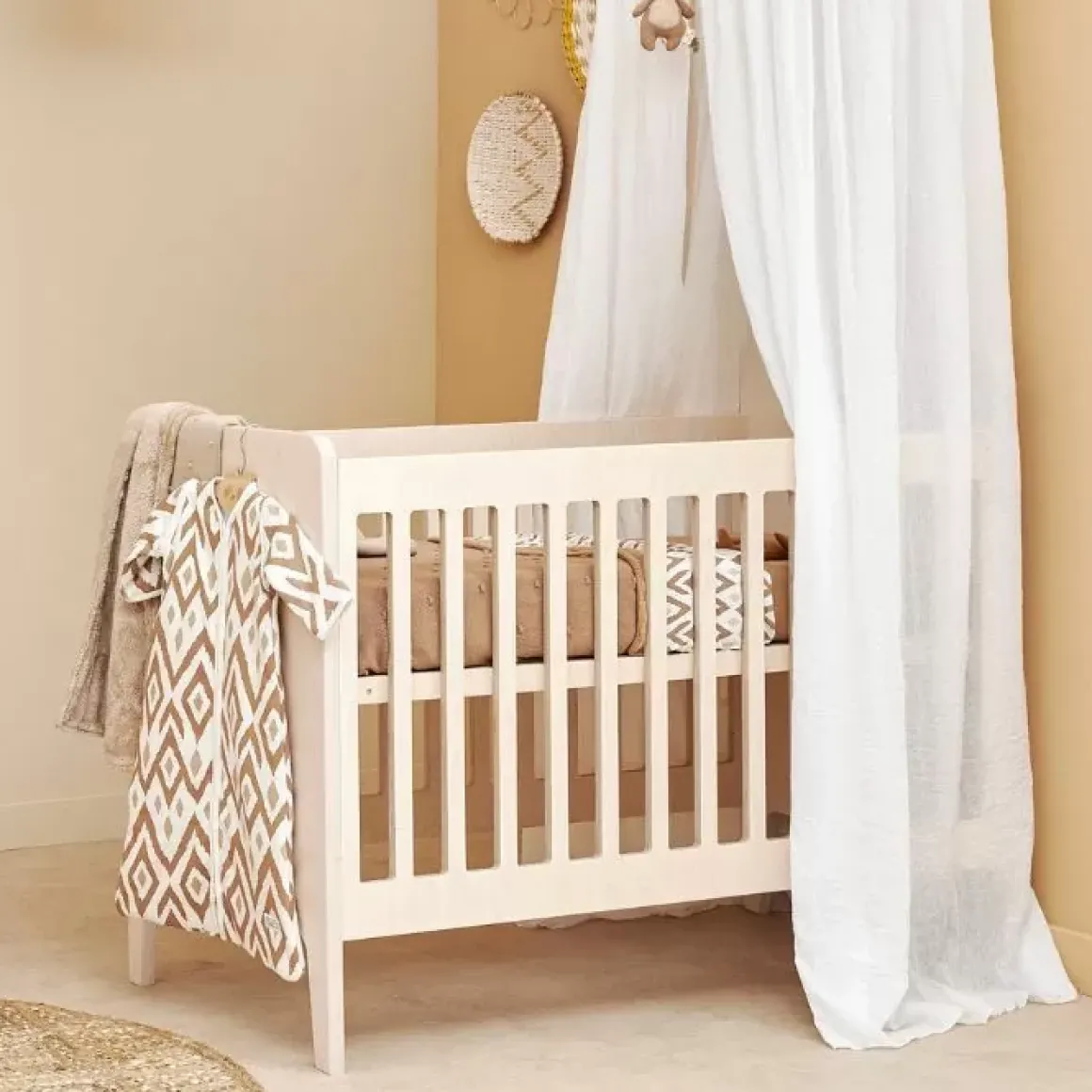 Meyco Ledikantlakens Ikat Sand/Toffee (2St)