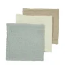 Meyco Monddoekjes Uni Offwhite/Light Grey/Sand 30X30Cm