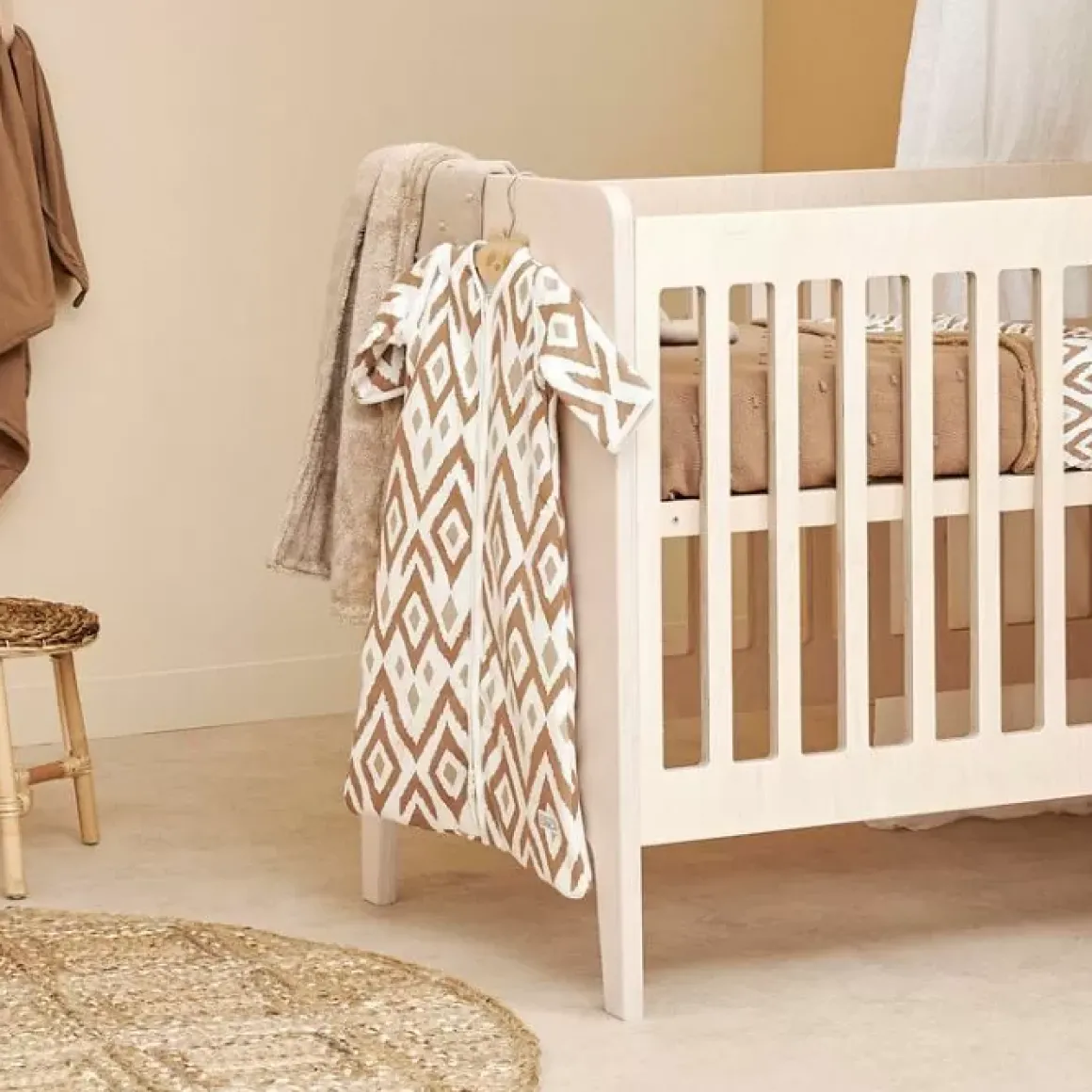 Meyco Slaapzak Afritsbare Mouwen Ikat Sand