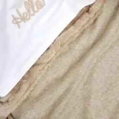 Meyco Wiegdeken Knit Basic Fleece Sand Melange