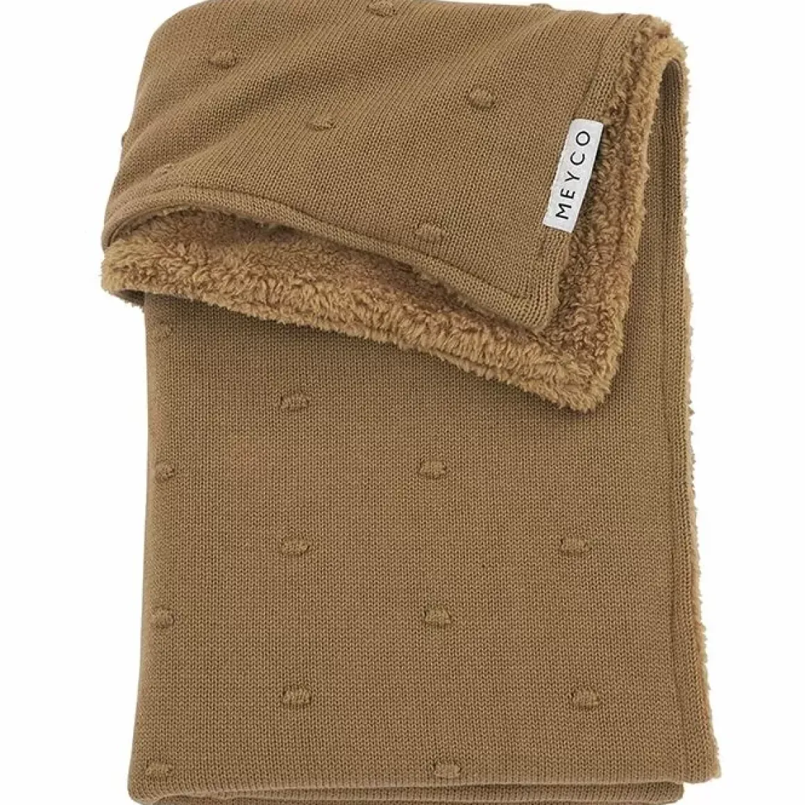 Meyco Wiegdeken Mini Knots Fleece Toffee
