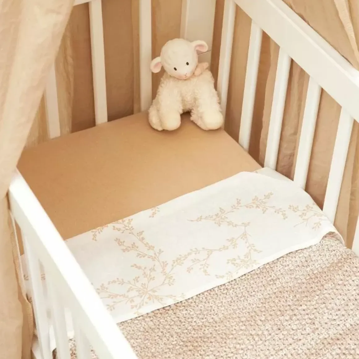 Meyco Wieglakens Branches Sand/Off White (2St)