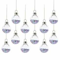 Mini Kerstballen Sterren Pastel (12St) Sass & Belle