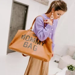 Mommy Bag Bruin Leatherlook Childhome