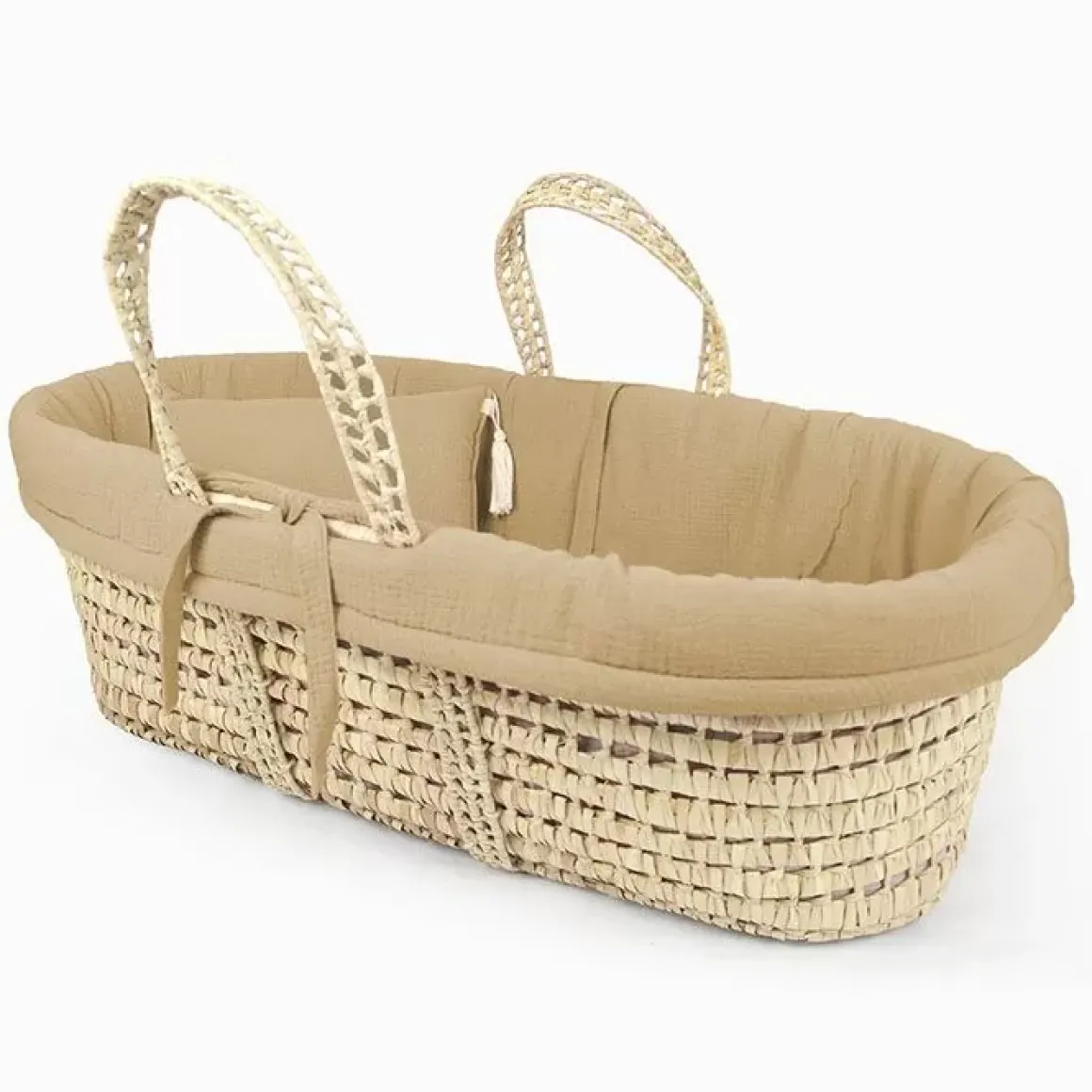 Mosesmand Met Matras En Bekleding Peanut Mrs. Ertha