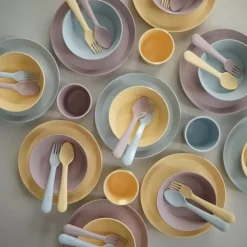 Mushie Bestek Vork En Lepel Powder Blue