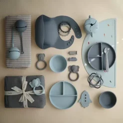 Mushie Siliconen Snack Cup Powder Blue