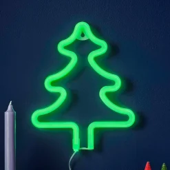 Neonlamp Kerstboom Merry And Bright Ginger Ray