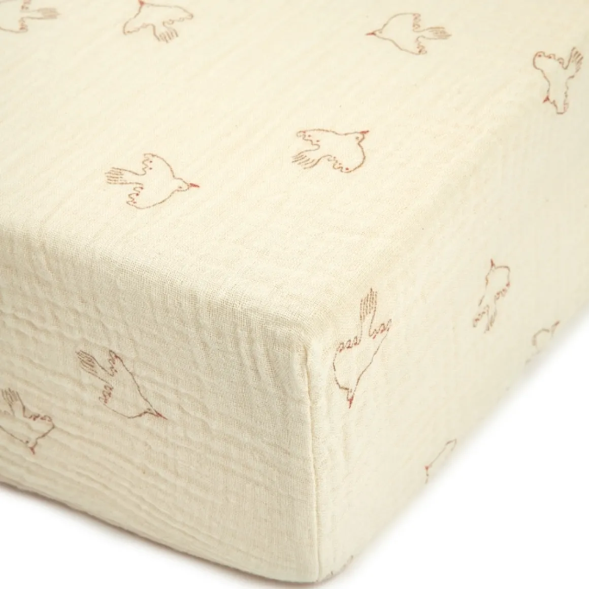 Nobodinoz Hoeslaken Ledikant Wabi Sabi Brown Hoshi Birds 70X140Cm