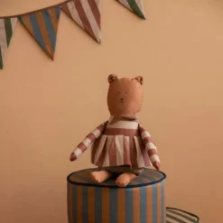 Nobodinoz Knufffel Beer Majestic Marsala Taupe Stripes