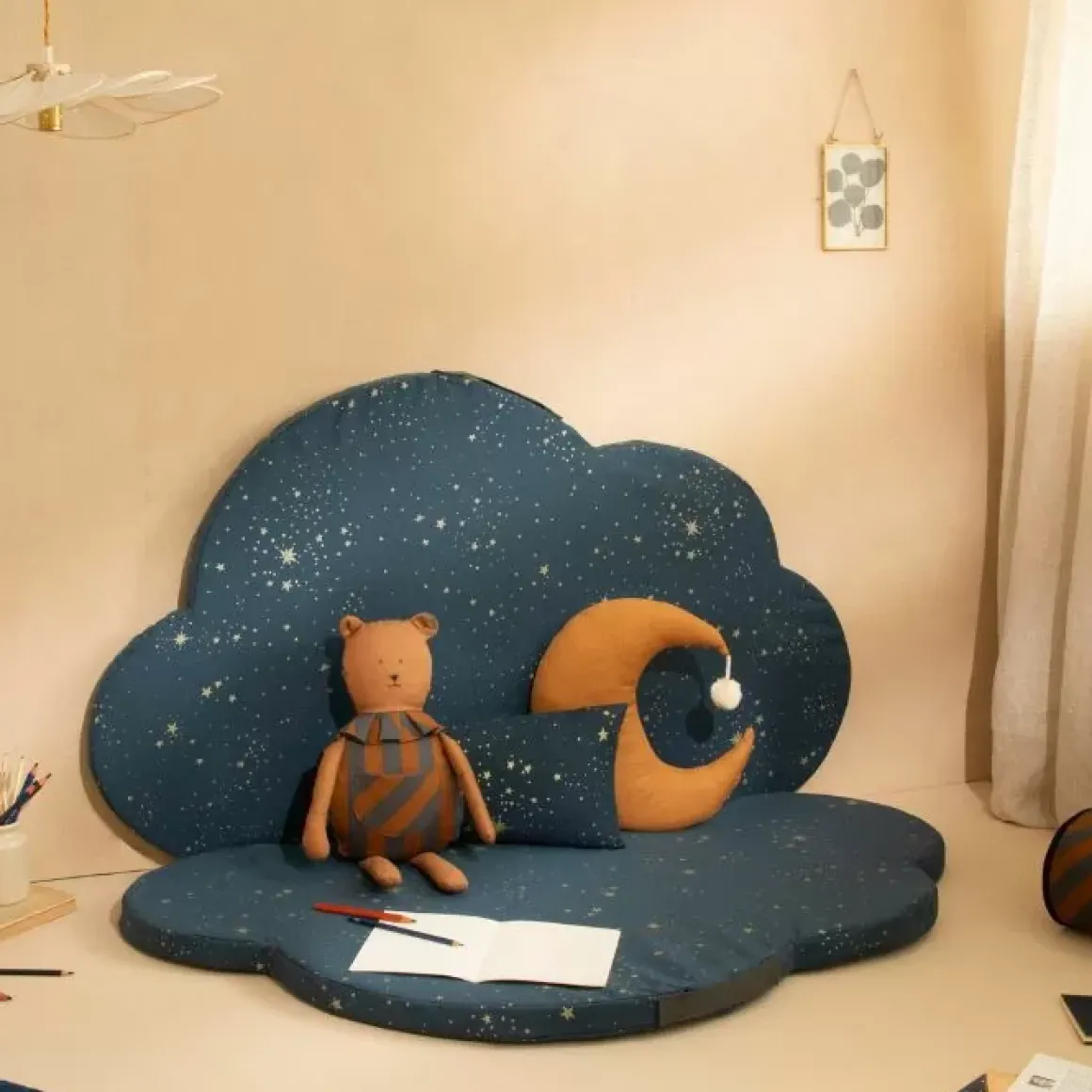 Nobodinoz Knufffel Beer Majestic Blue Brown Stripes