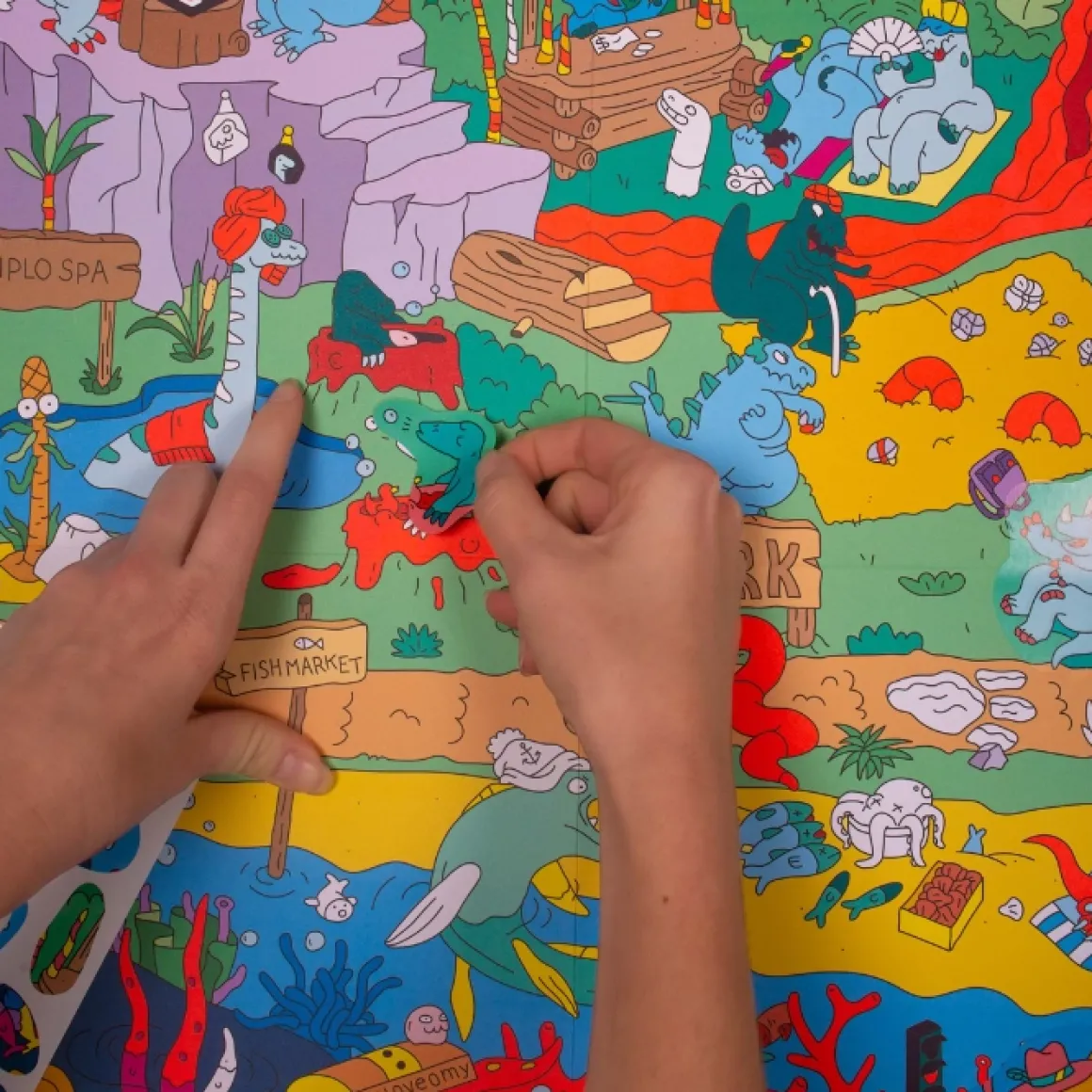 Omy Zoek & Vind Poster Dino'S