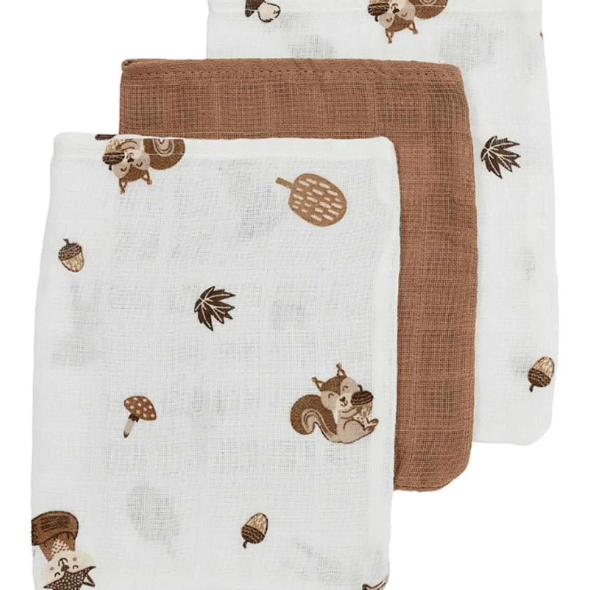 Ontdek De Schattige Meyco Hydrofiele Washandjes Forest Animals Toffee - Nu 3 Stuks!
