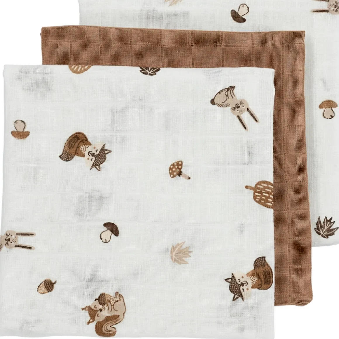 Ontdek Meyco'S Hydrofiele Doeken Forest Animals In Toffee - 3 Stuks!