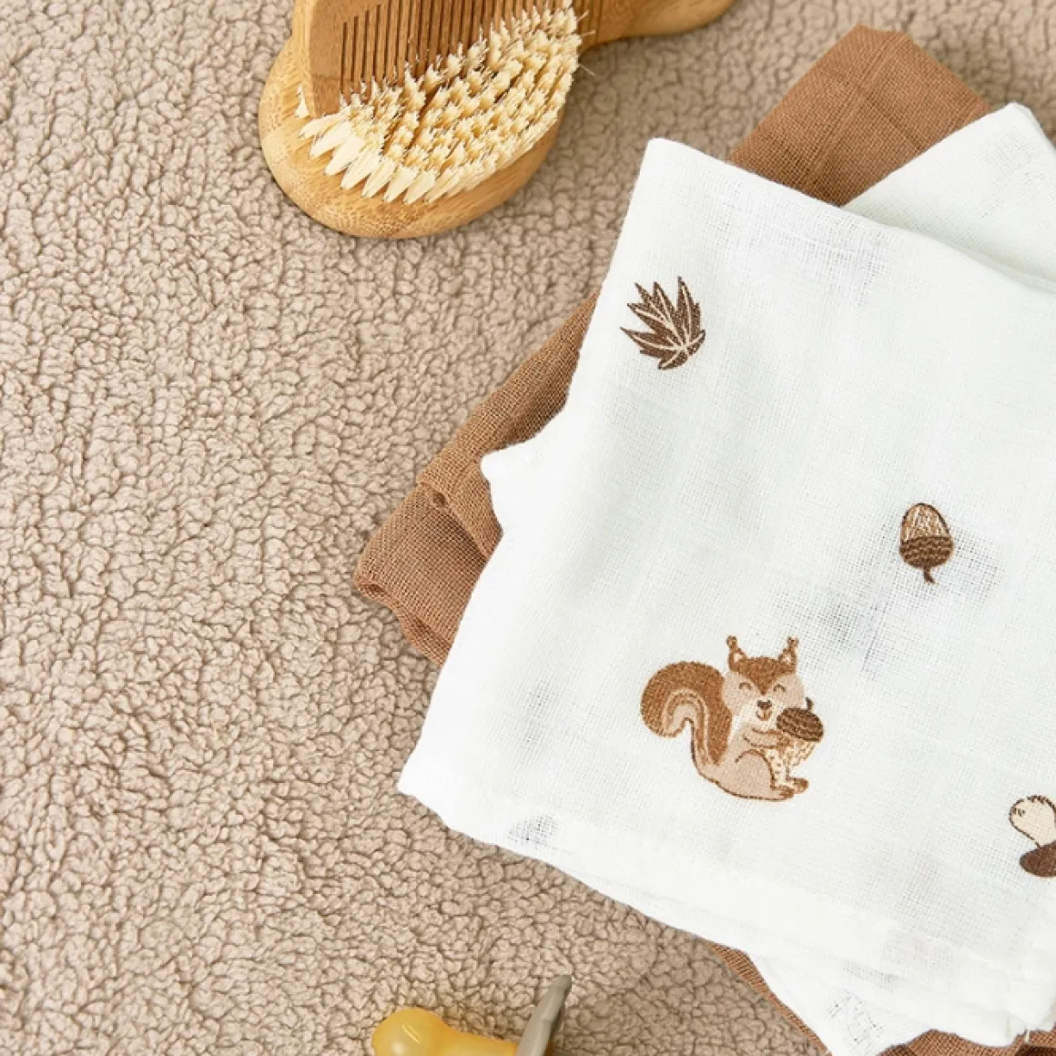 Ontdek Meyco'S Hydrofiele Doeken Forest Animals In Toffee - 3 Stuks!