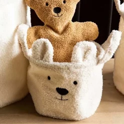 Opbergmand Teddy Ecru (Klein) Childhome