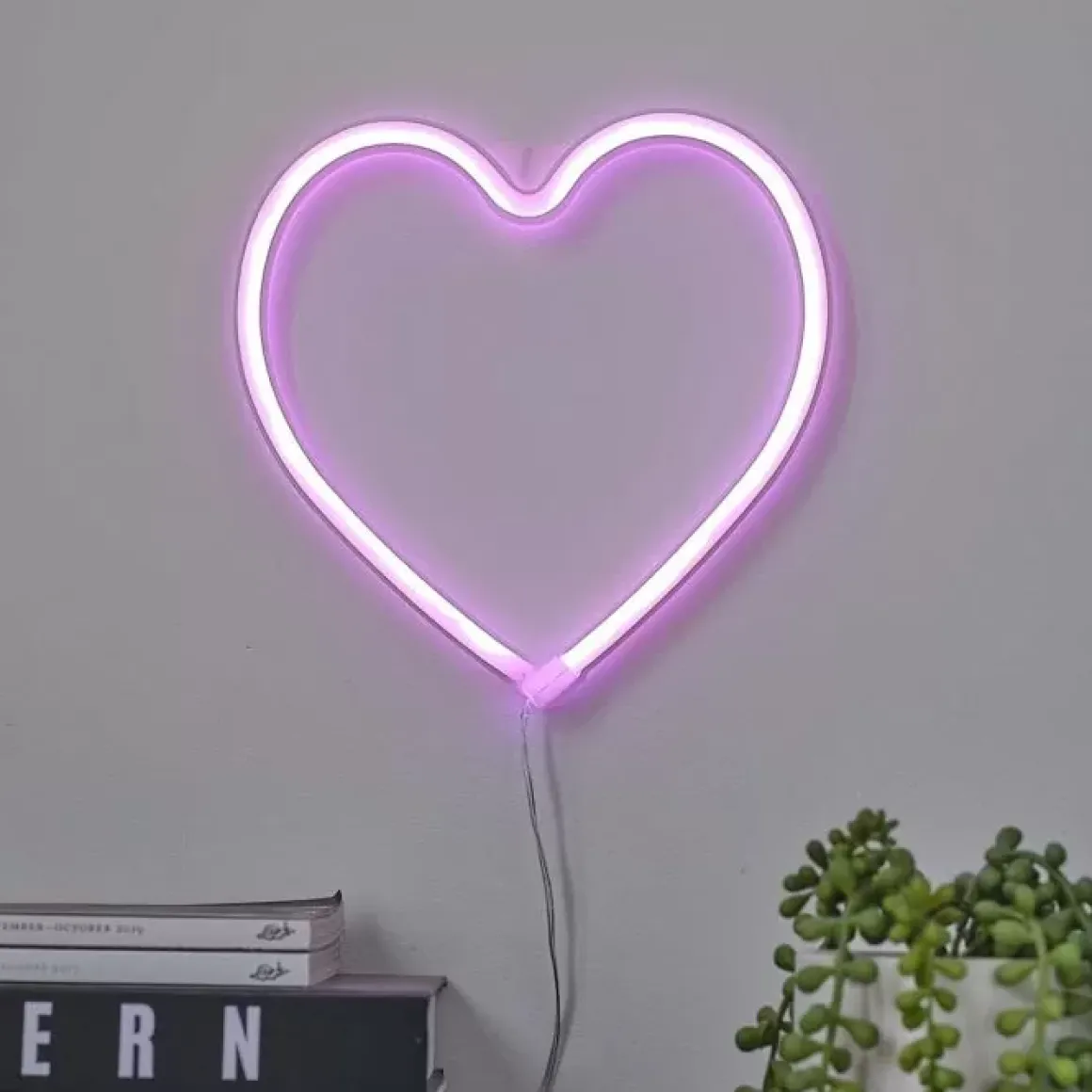 Parisian Love Roze Neon Lamp Hart - Romantische Verlichting