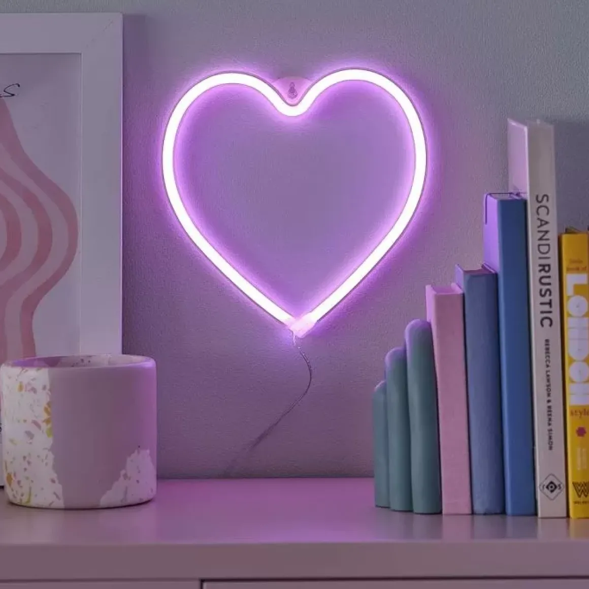 Parisian Love Roze Neon Lamp Hart - Romantische Verlichting